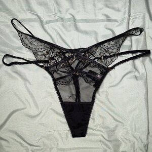 Honey Birdette Astrology Black Lace Thong